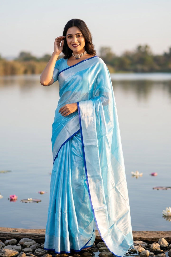 Srotaswini Tissue Cotton saree