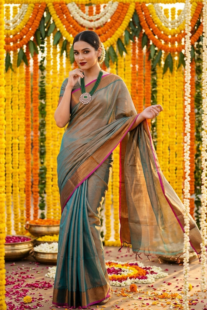 Srotaswini Tissue Cotton saree