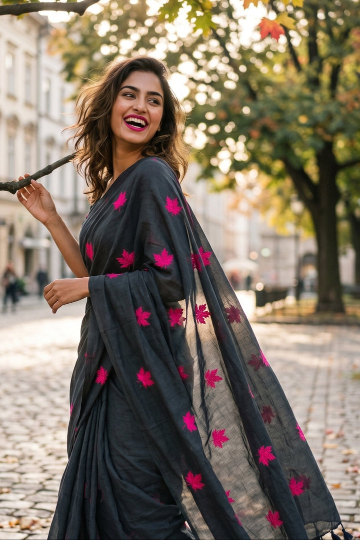 Khudse Mohabbat Khadi Cotton Saree