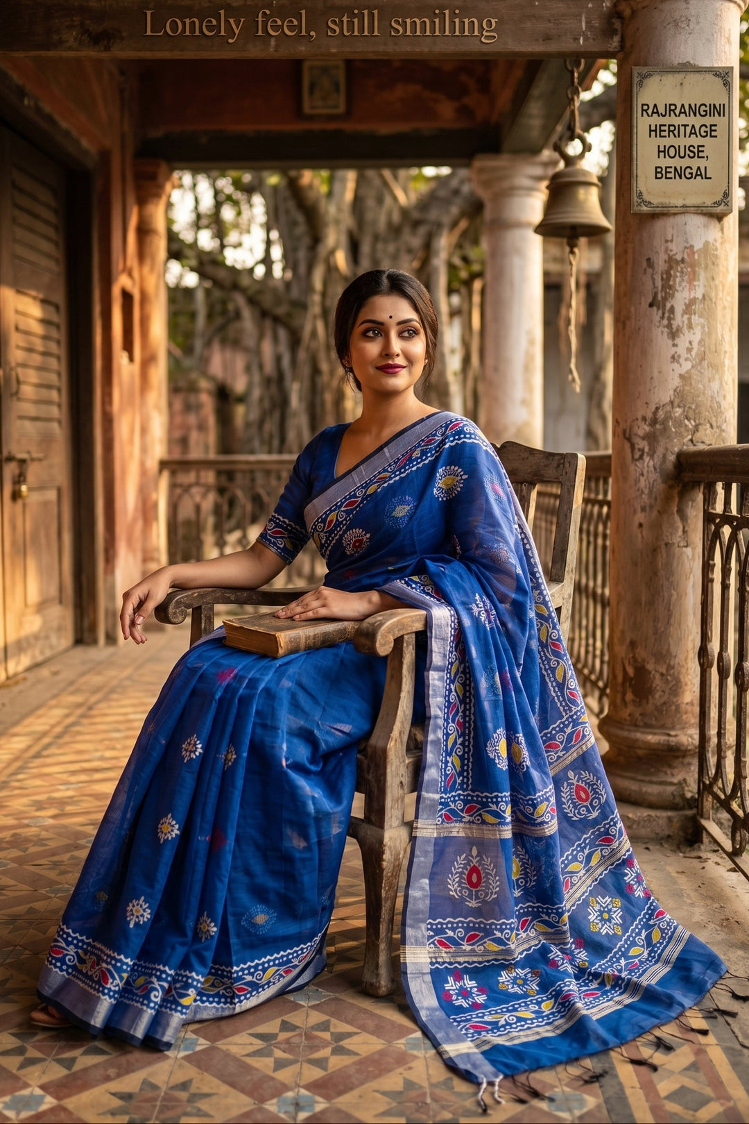 Tulir Tan Cotton Silk Saree