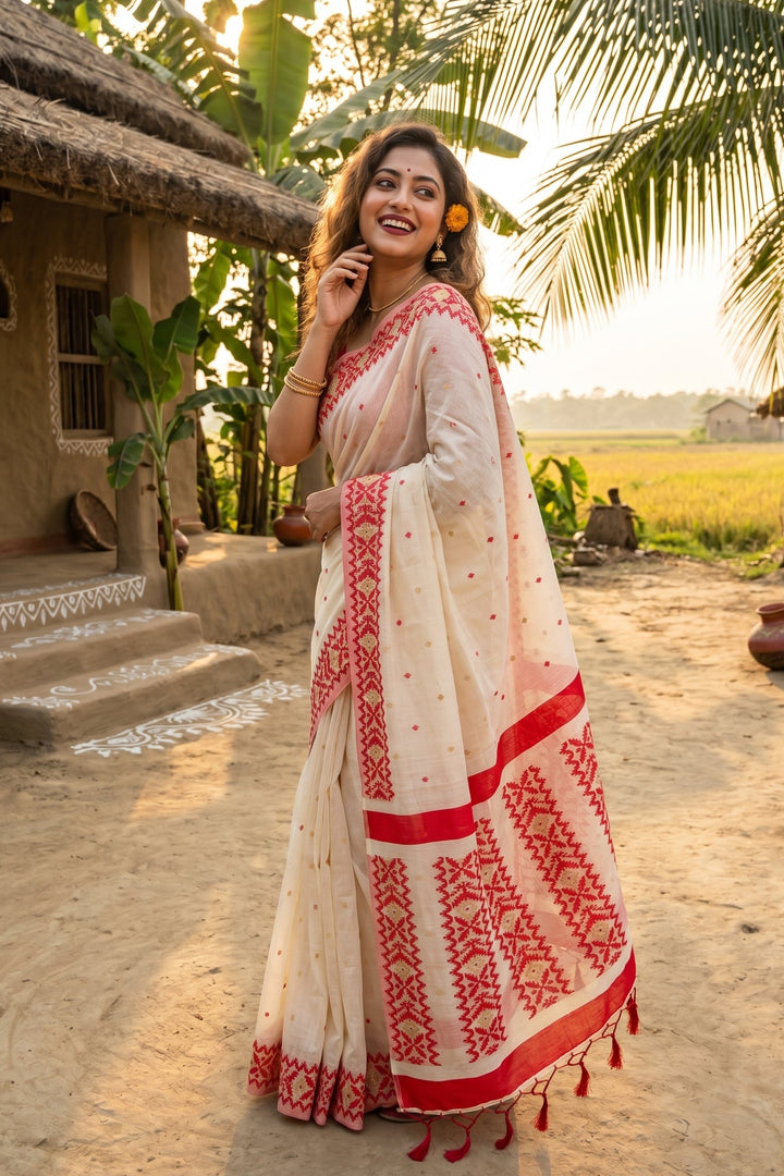 সৌন্দর্য-Semi Tussar Silk Saree