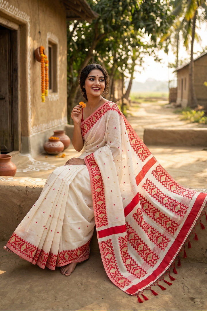 সৌন্দর্য-Semi Tussar Silk Saree