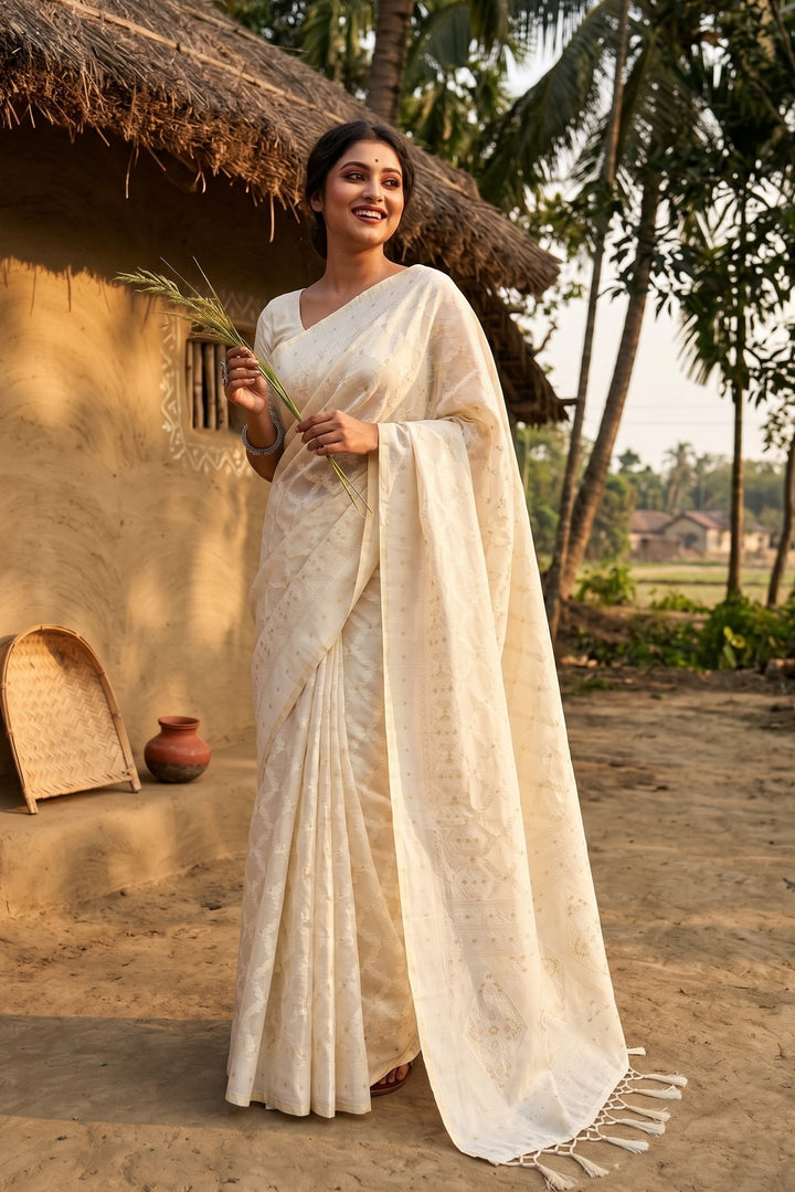 সৌন্দর্য-Semi Tussar Silk Saree