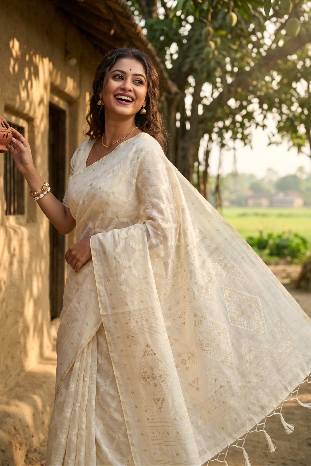 সৌন্দর্য-Semi Tussar Silk Saree