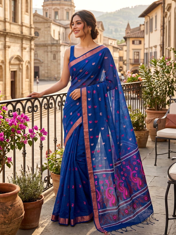 Mayura Chaya Banarasi Khadi Saree