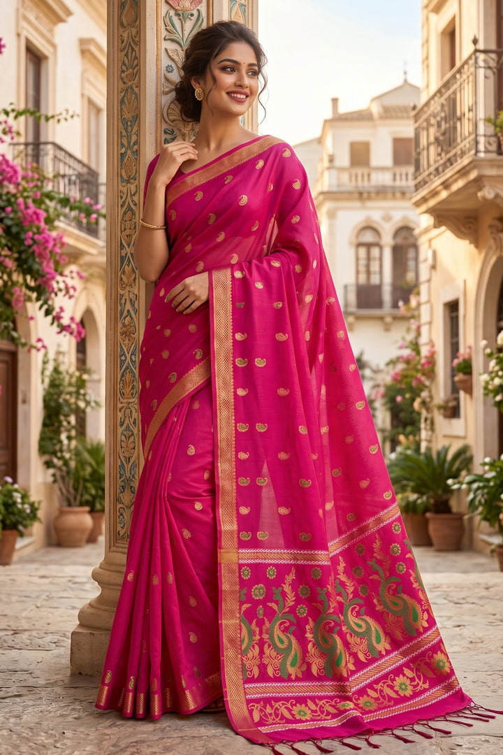 Mayura Chaya Banarasi Khadi Saree