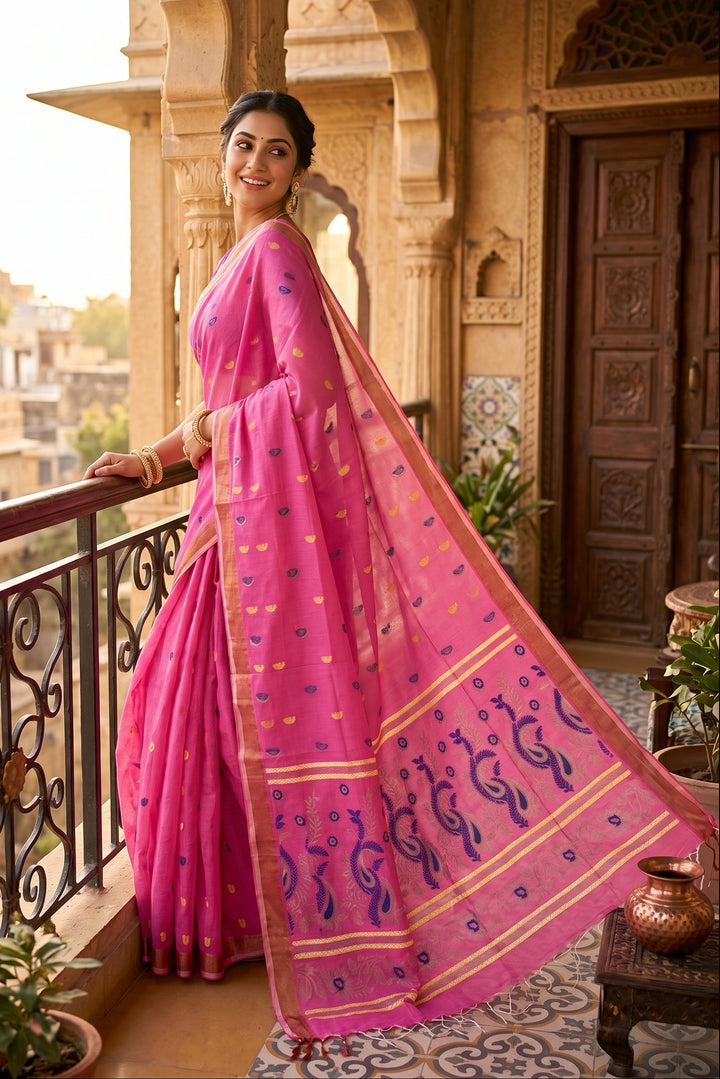 Mayura Chaya Banarasi Khadi Saree
