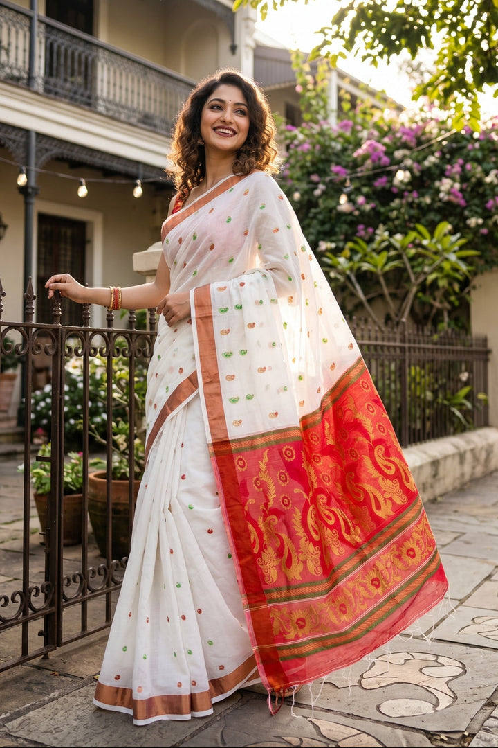 Mayura Chaya Banarasi Khadi Saree