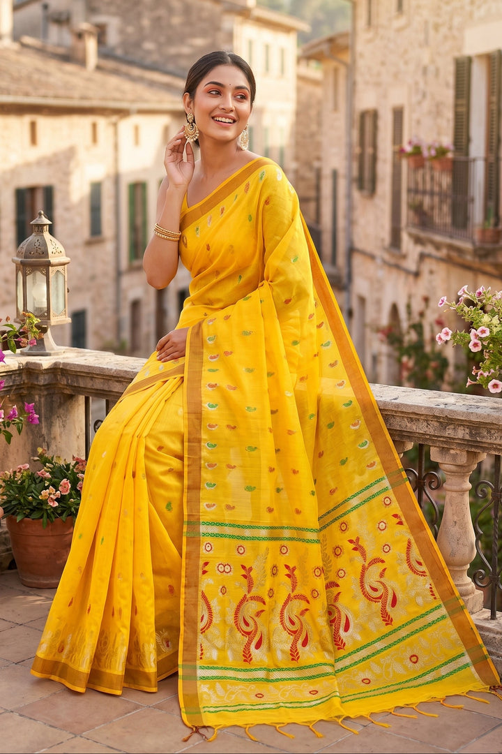 Mayura Chaya Banarasi Khadi Saree