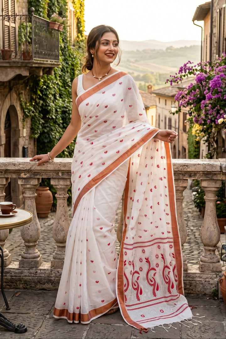 Mayura Chaya Banarasi Khadi Saree