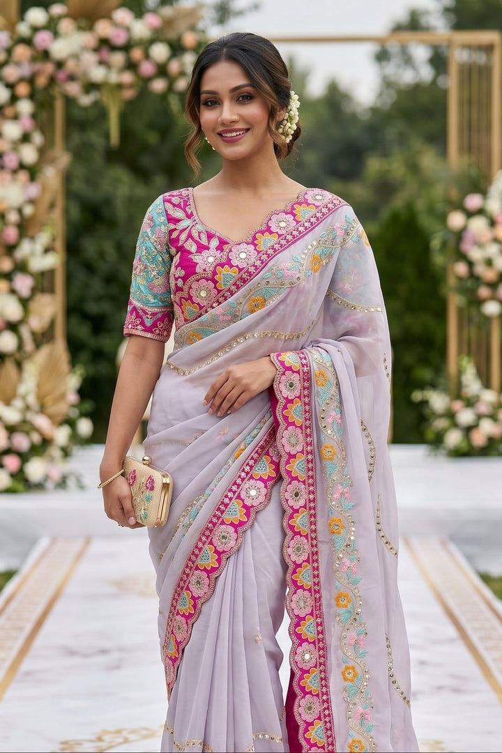 Wedding Vibe Rangoli Silk Saree