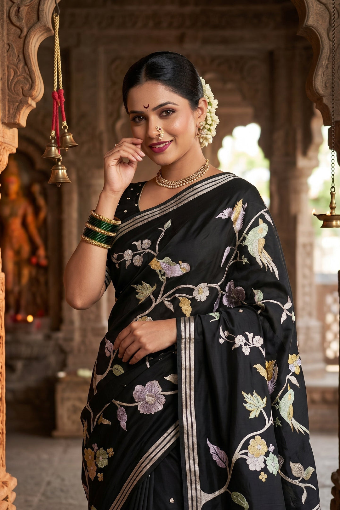 Rhythm of Drapes Crepe Khaddi Silk Saree
