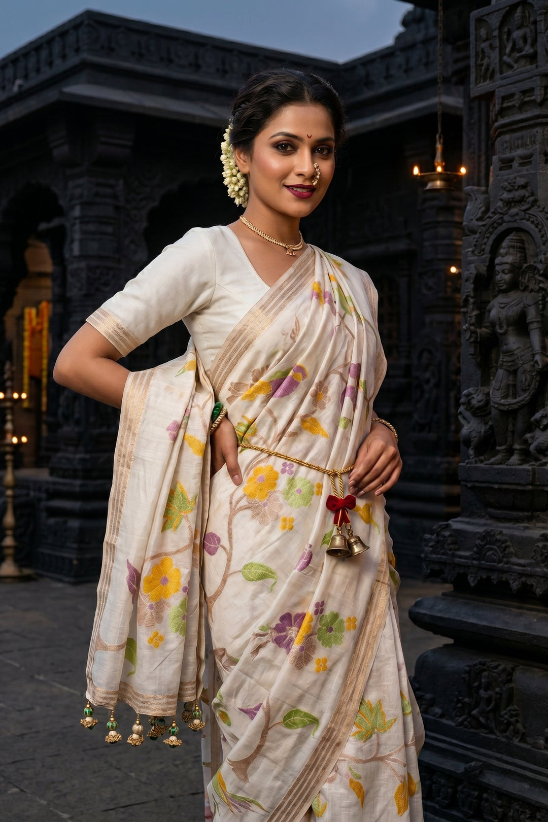 Rhythm of Drapes Crepe Khaddi Silk Saree