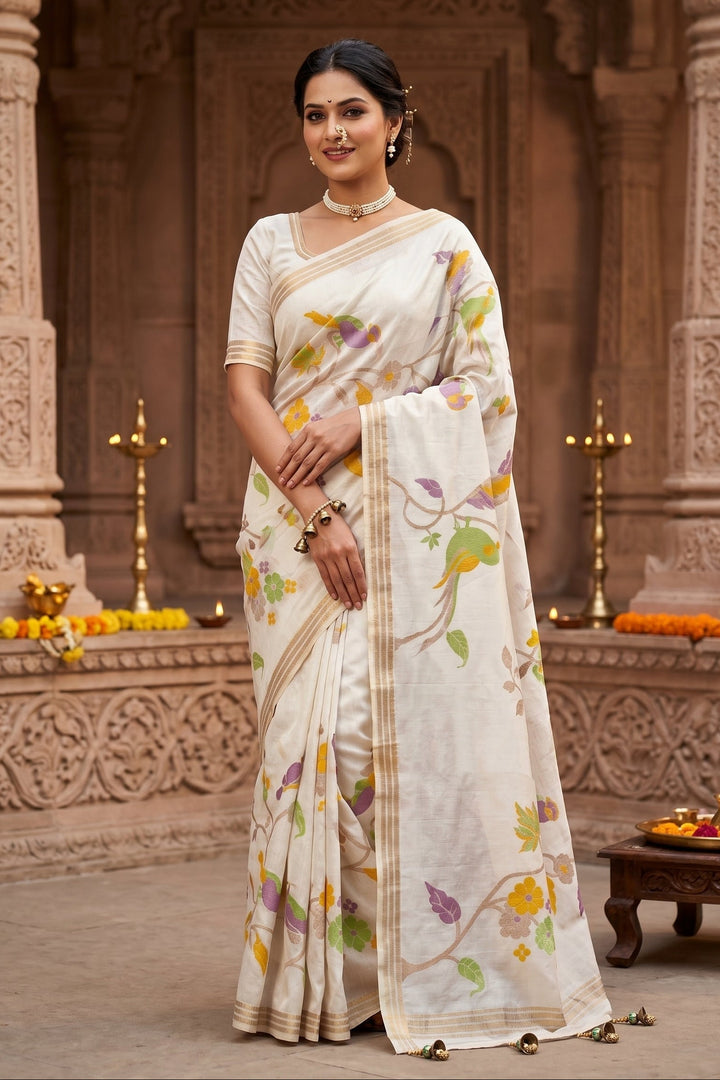 Rhythm of Drapes Crepe Khaddi Silk Saree