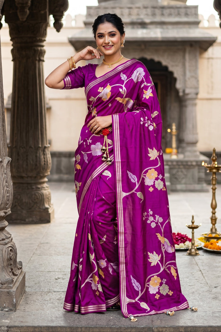 Rhythm of Drapes Crepe Khaddi Silk Saree