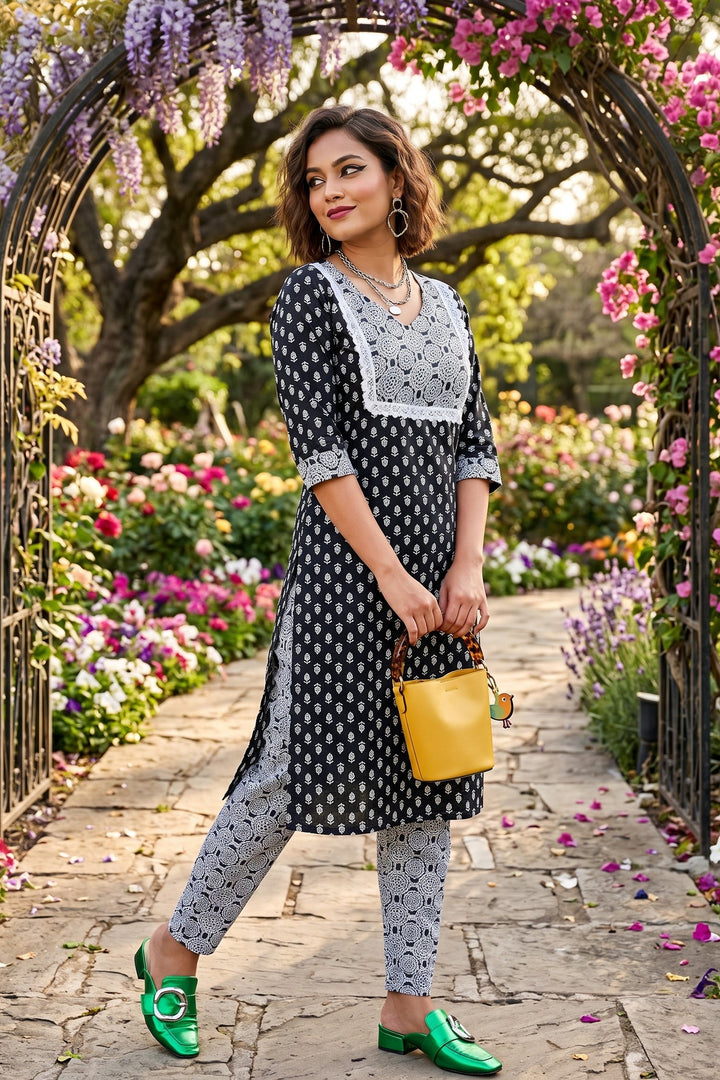 Aura Fit Cotton  Kurti Set