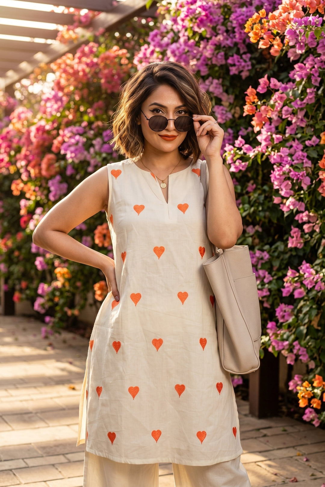 Serenity  Vibes Cotton Kurti Set