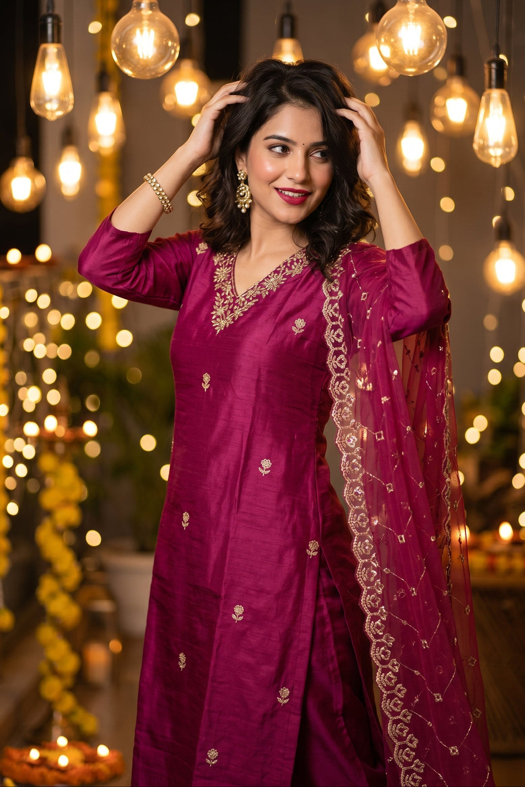 Beacon Of Hope Silk Kurti Set