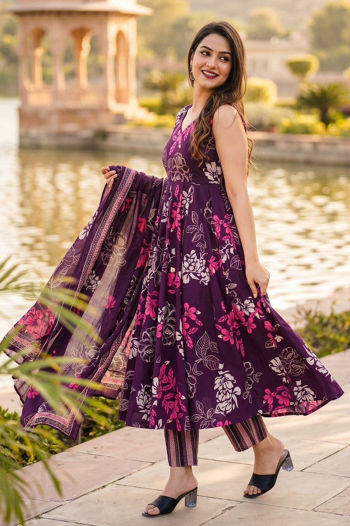 Blush Affair Cotton Kurti Set