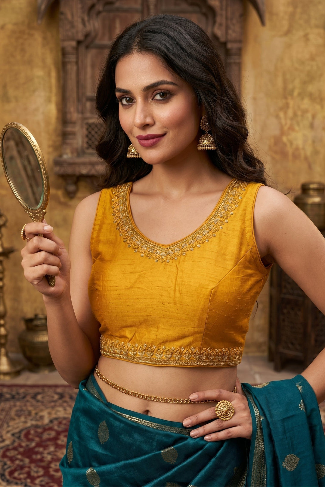 Honey Glow Fendy Silk Blouse