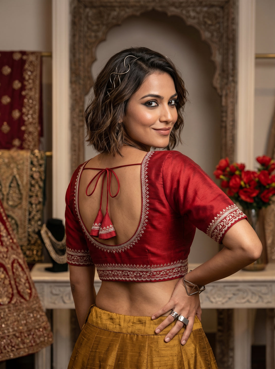 Kanak Madhuri Fancy Silk Blouse
