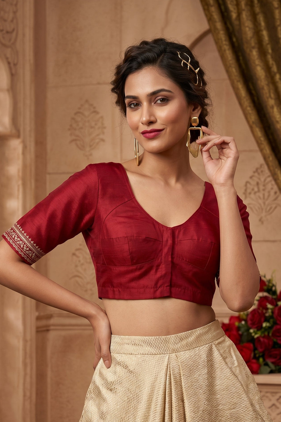 Kanak Madhuri Fancy Silk Blouse