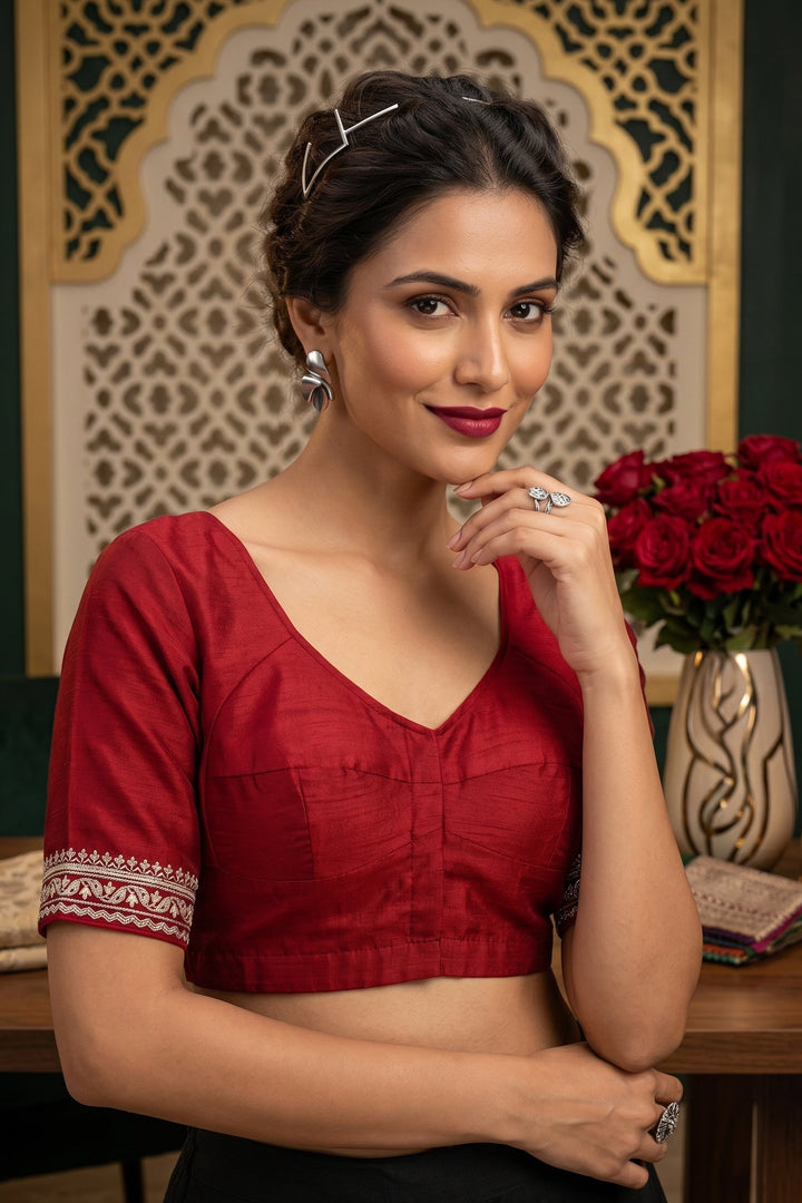 Kanak Madhuri Fancy Silk Blouse