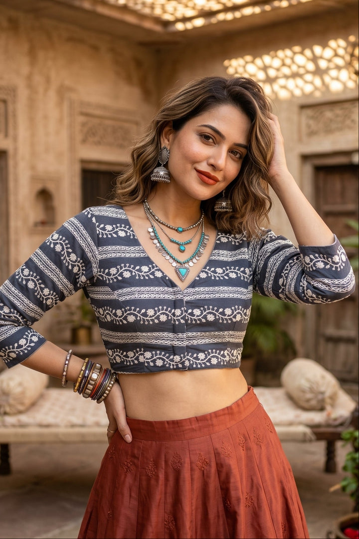 Smart Spending- Roman silk Blouse