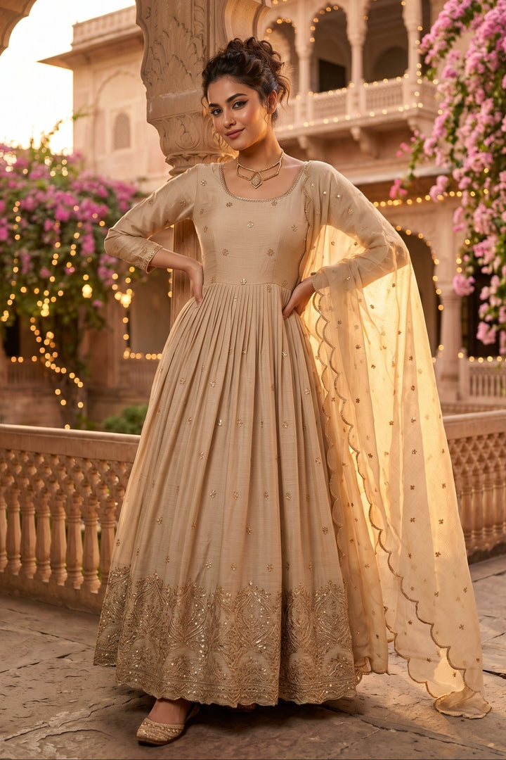 Elora Grace Partywear Chinon Gown Set