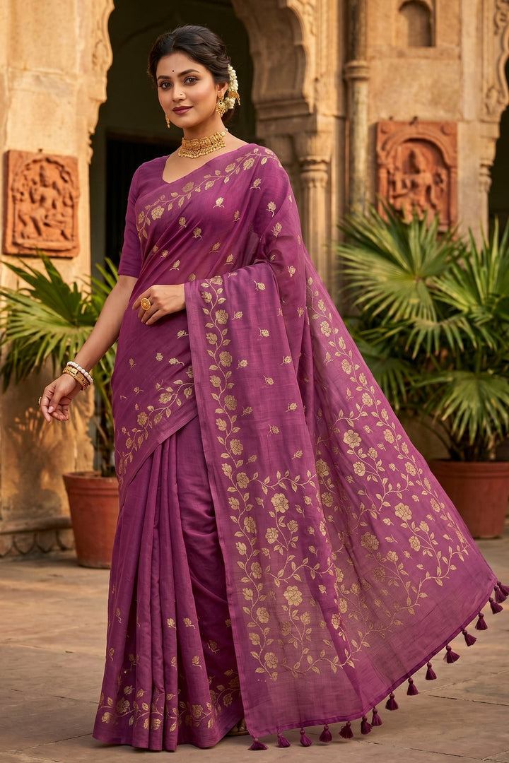 Pushpakunj Pure Mul Cotton Saree