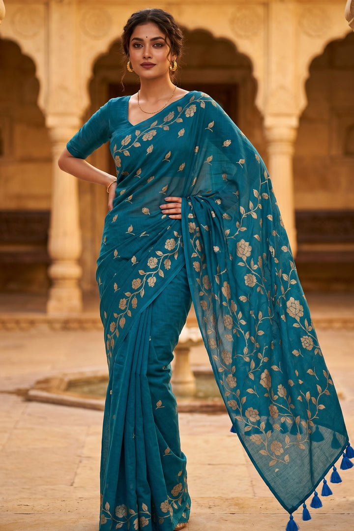 Pushpakunj Pure Mul Cotton Saree