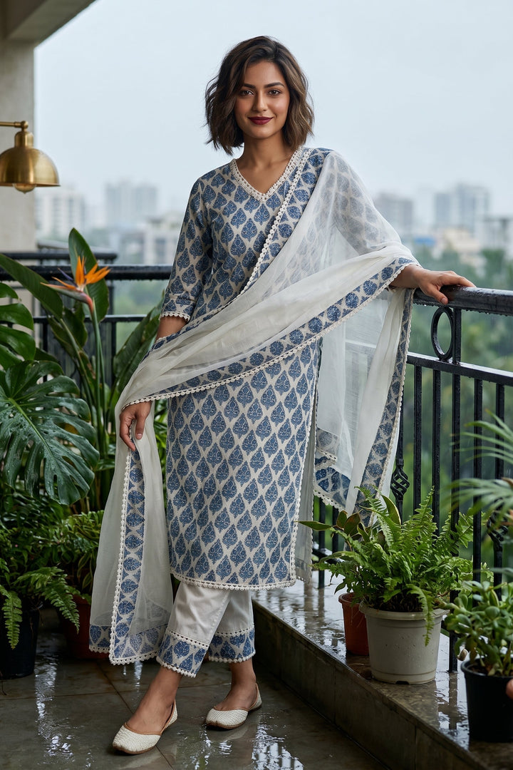 Smiles More Rayon Kurti Set