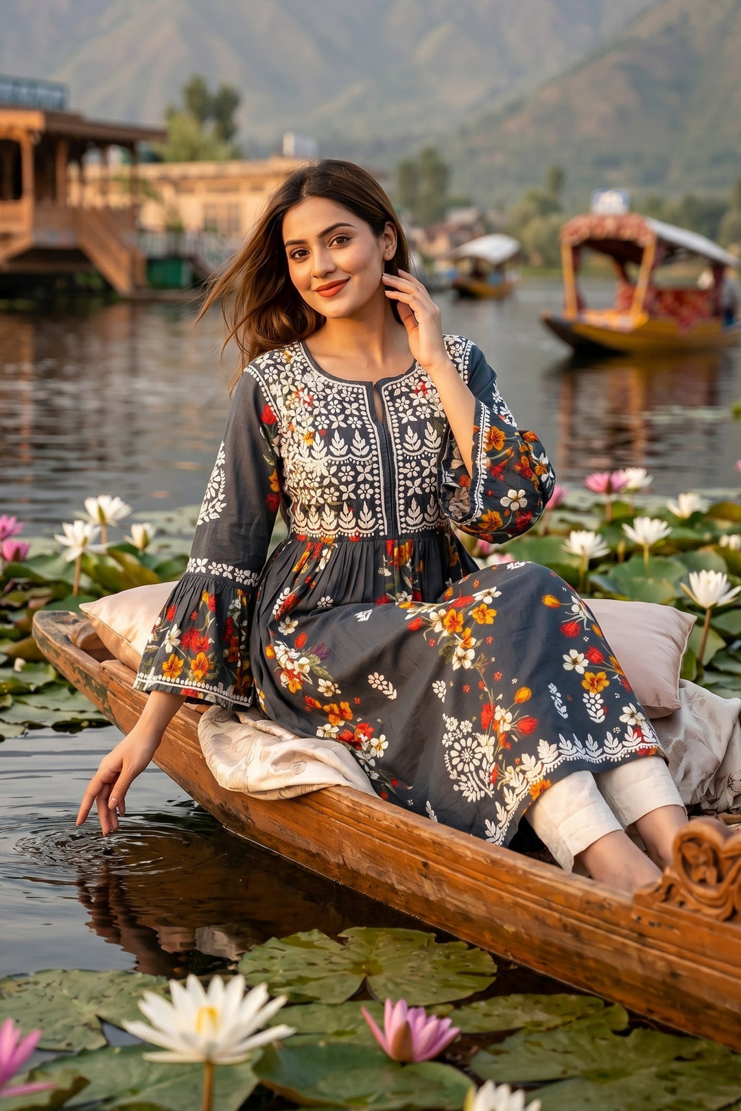 Get Back To Ethnic-Suit Set(Gray)