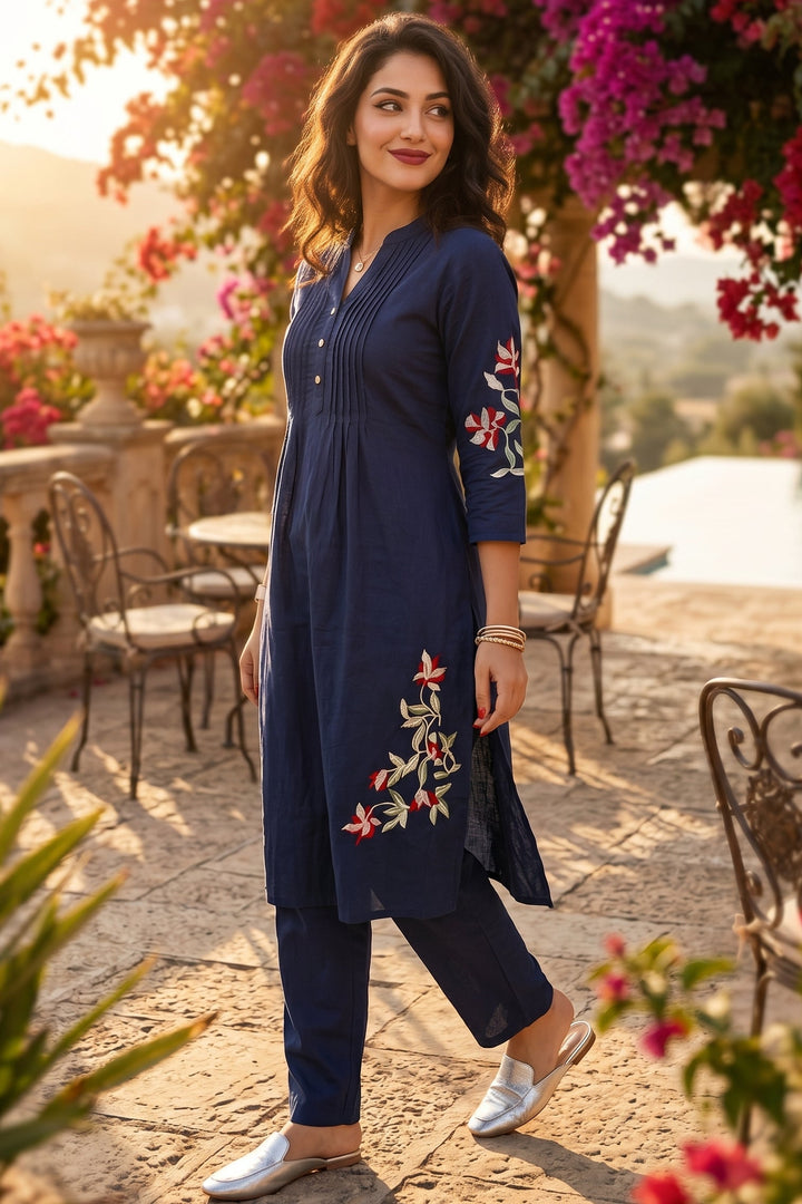 Dazzling Diva-  Embroidered kurti set