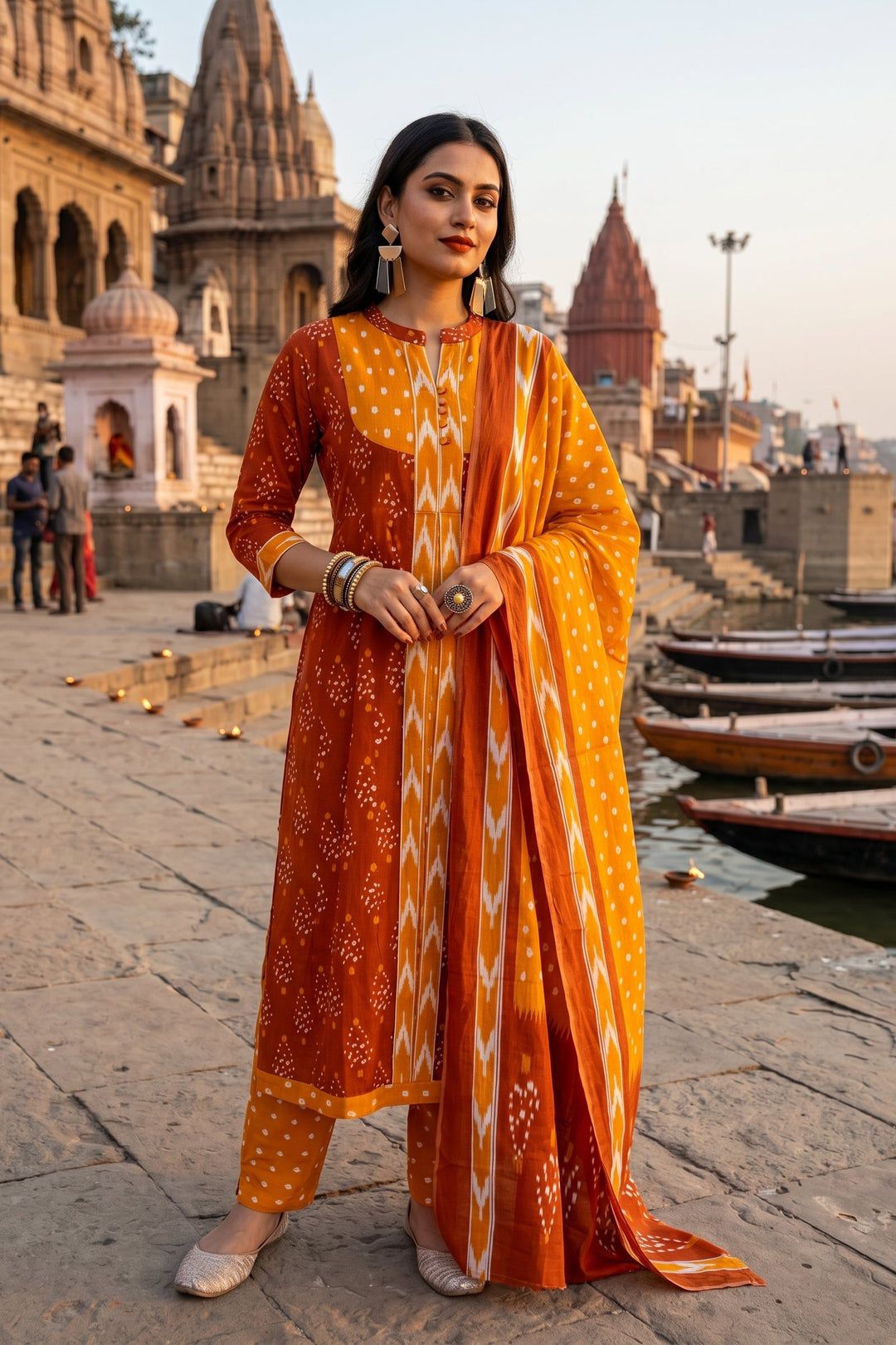 Moment Of Stillness Cotton Kurti Set