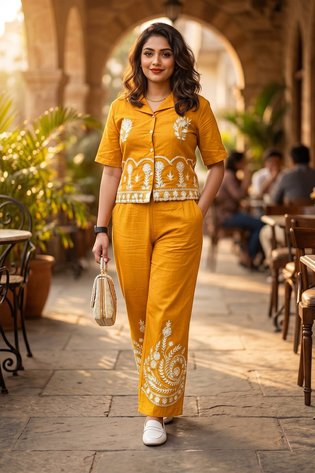 Yellow Icon-Cotton Coord Set