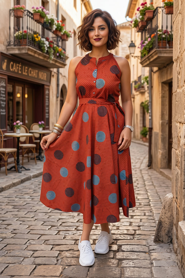 Spot On Style Sustainable Long Handloom Dress