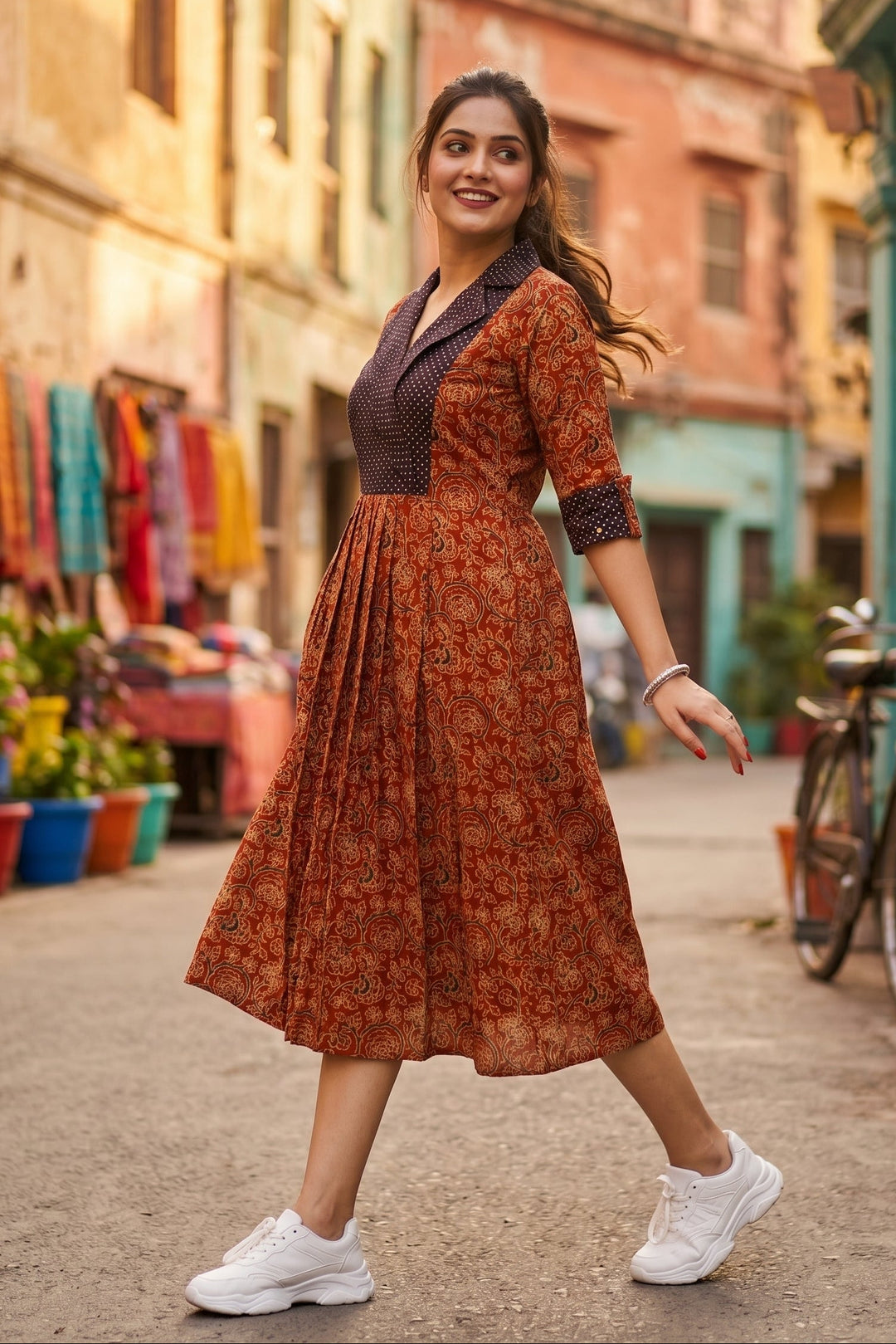 Rang Tarang -Sustainable Long Handloom Dress