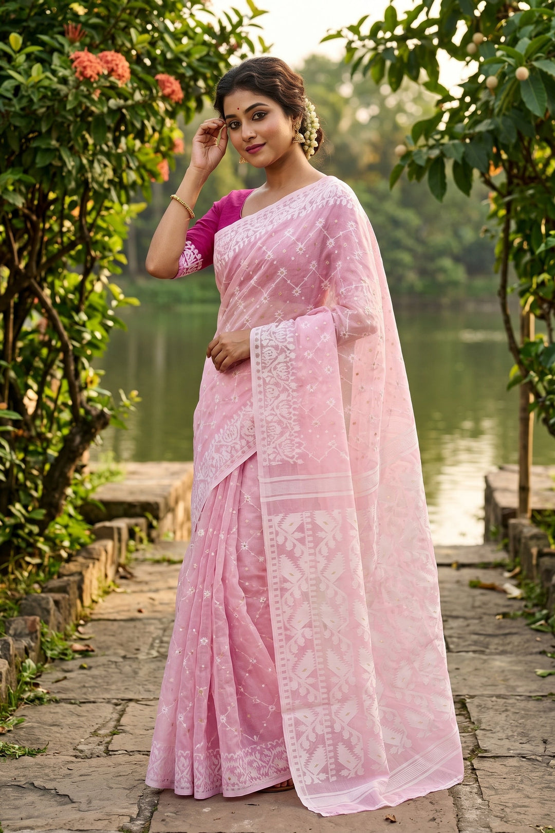 BishnuPriya Dhakai Jamdani Saree