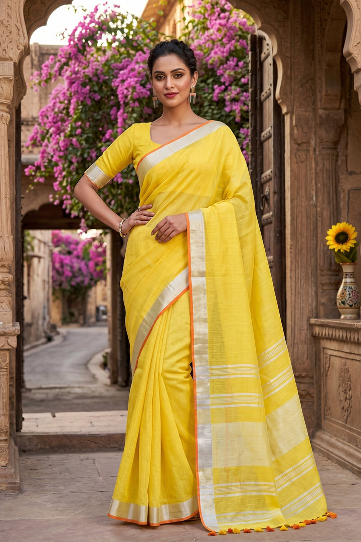 Famous Cotton Linen Saree