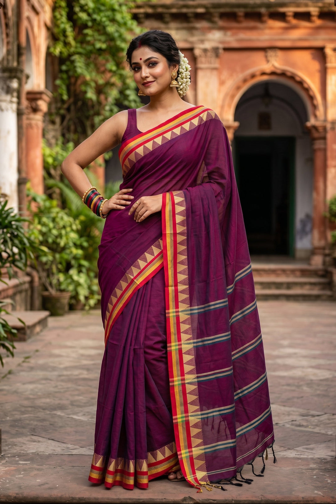 Saree of Divinity - Narayanpet Cotton Saree