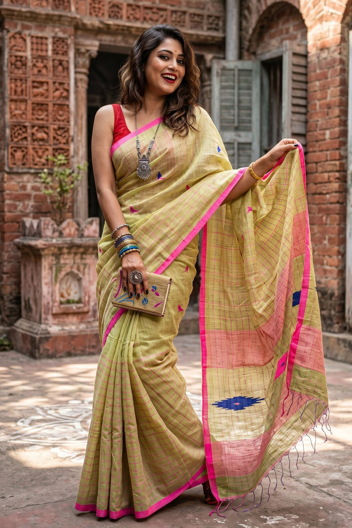 Made Of  Love -Bengal Khadi Saree