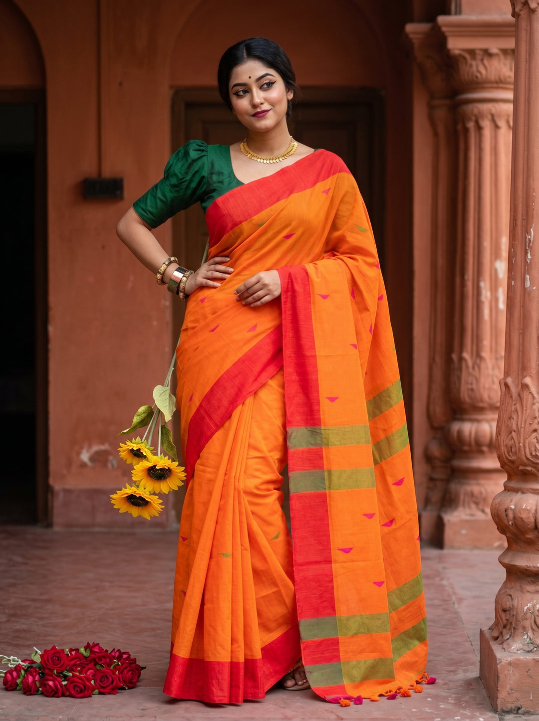 Land Of Bengal Khadi Cotton Saree