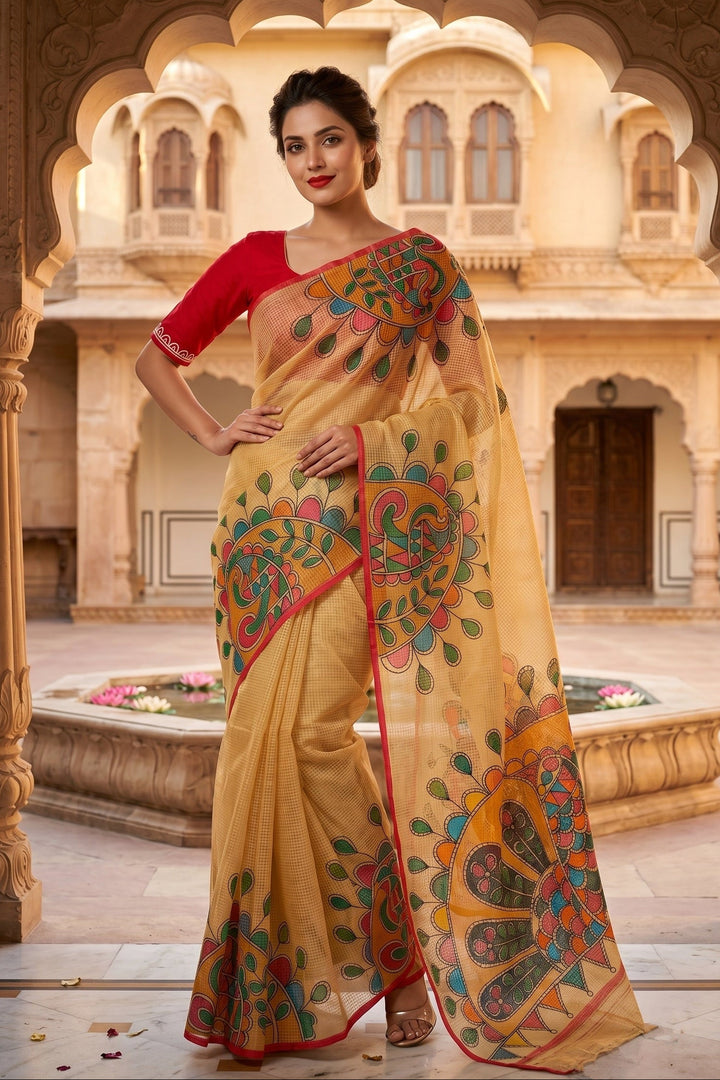 Transformation Hand Painted Kota Saree