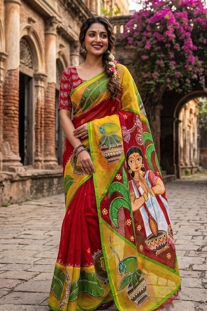 Transformation Hand Painted Kota Saree
