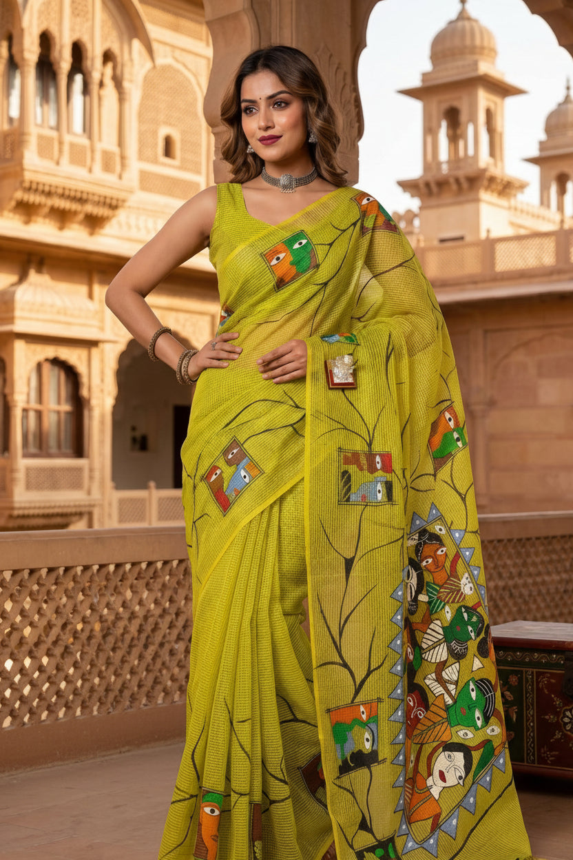 Transformation Hand Painted Kota Saree