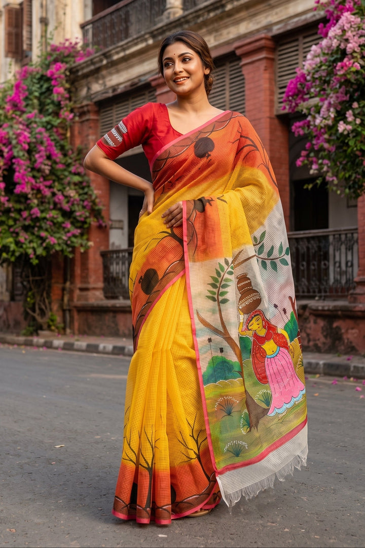 Transformation Hand Painted Kota Saree