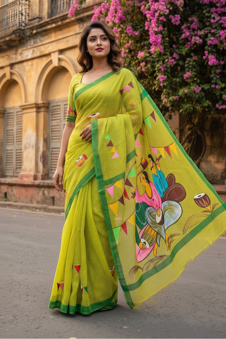 Transformation Hand Painted Kota Saree