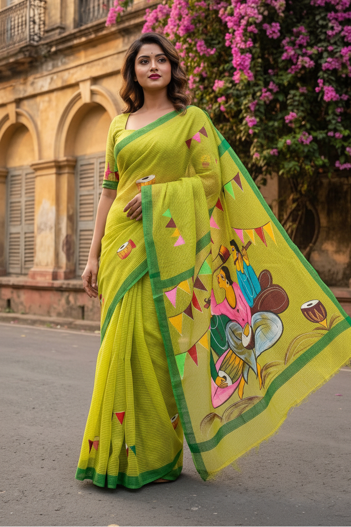 Transformation Hand Painted Kota Saree