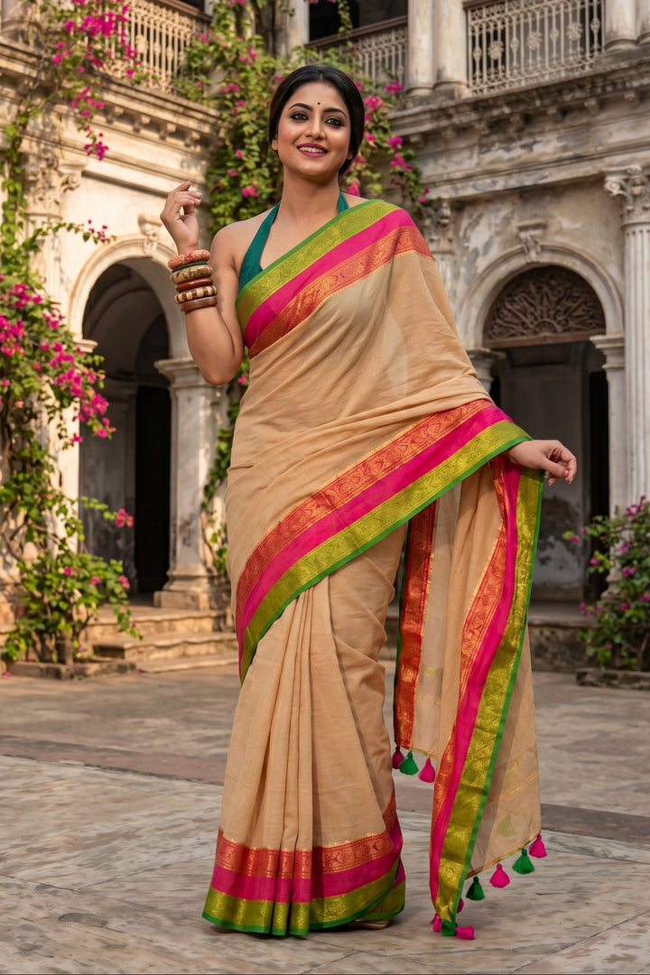 Shwetanjali Mul Cotton Saree